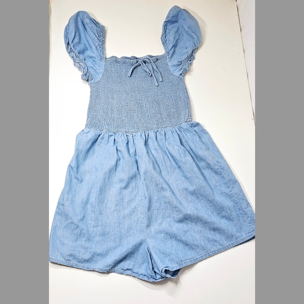 M Justify Denim One Piece Shorts Outfit
